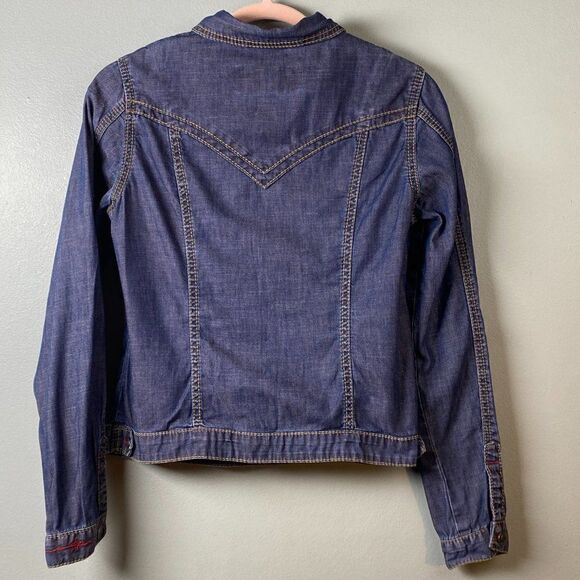 Ryan Michael Women's SLIM WEATHERED PIGMENT DYEING Denim Jean Jacket L1582DK - Picture 2 of 12